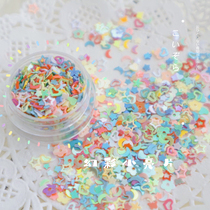 Mixed illusion small sequins dreamy cute hairclip patch accessories diy handmade hollow love five-pointed star