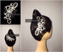 Latin dance modern dance plate hairpin hairpin hairpin dance competition performance pearl diamond headdress hairclip