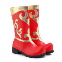 Tibetan boots Childrens performance shoes Tibetan dance shoes Stage boots Tibetan national dance shoes Childrens leather boots with horns