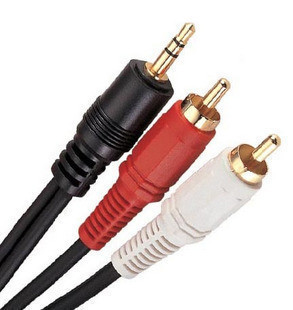 3 meters one minute two audio line 3.5 turn RCA double lotus head computer amplifier speaker line mobile phone audio