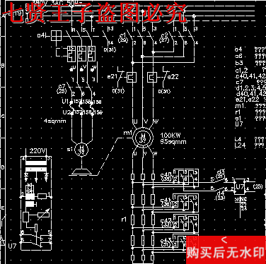 103FX driving power distribution device electrical principle cad drawing electrical dwg drawing