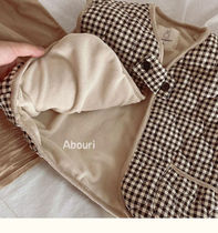 Korean version of cute temperament black fine checkered cotton waistcoat male and female childrens checkered waistcoat 2021 autumn and winter clothing