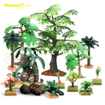Wantmoin simulation tree lawn plant scene children toy DIY dinosaur animal scene accessory model