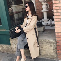 This years popular windbreaker womens long Korean spring and autumn 2021 new small man casual two-sided double-sided coat
