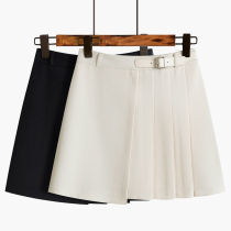 Pleated short skirt womens a-line high waist thin summer 2021 new small bag hip irregular skirt