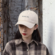  2021 (spring back)Fresh and cute embroidered baseball cap shade wild soft top casual cap