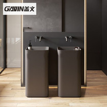 Black integrated basin outdoor balcony washbasin Wash Basin column basin Hotel Engineering Home Column Basin Customised