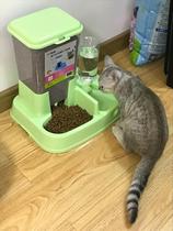 New dog automatic feeding water feeder integrated two-in-one cat food combination drinking bowl pet large-capacity food basin