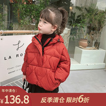 New childrens clothing Girls  foreign style thickened coat Childrens winter short down jacket baby Korean version of the winter tide