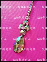  Professional modern dance Latin dance forehead head decoration inlaid drill bit decoration Adult childrens Latin dance inlaid drill bit decoration head flower