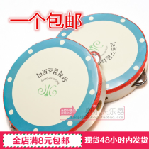 Export Korean style oversized 20cm diameter tambourine childrens musical instrument rattle musical instrument toy Orff