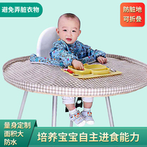 Baby autonomic eating Eating God Instrumental Anti Dirty Mat Children Dining Chair Apron Waterproof Feeding Bib Tray Two-in-one