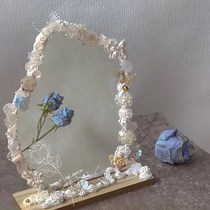 Mirror transformation diy full body mirror decoration diy material mirror edge decoration mirror frame beautification of wind shan tea flower