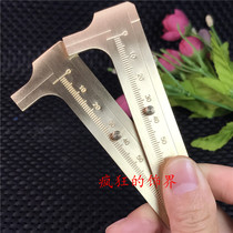 Mini precision brass vernier caliper text play measurement tools Turquoise beeswax South Red crystal agate text play etc