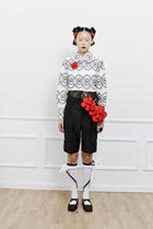 Deplumer designer brand lakeside embroidery folded sleeve shirt