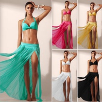 New beach skirt with elastic elastic waist Bikini blouse Sexy swimsuit jacket womens mesh skirt skirt