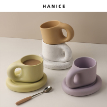 HANICE Nordic ins simple ceramic mug personality creative trend cute fat Cup Cup coffee cup