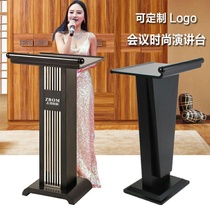 Elegant modern minimalist teachers podium stainless steel welcome desk conference reception desk host table speaker Hotel