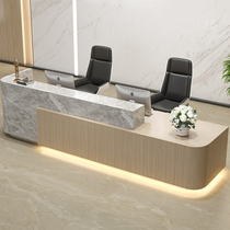 Simple fashion high-end company front desk office reception desk beauty salon hotel desk desk desk desk environmental protection paint