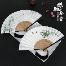 The Silk Art Hall China Wind Hanfu Fan Dance Fan Children Ancient Fan Summer Dancing Dance Folding Vintage Ancient Clothes