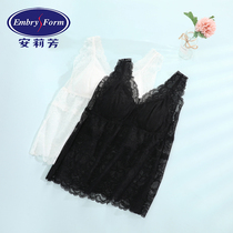 Anli Fang thin lace suspenders wear-free BRA vest womens inner layer can wear home top ED00177 outside