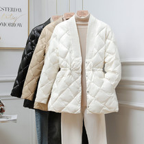 Temperament White down jacket womens short 2021 New Korean fashion thin waist thin anti-season