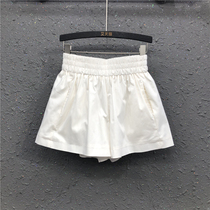 Lady Brief Lady White Folds Design Sense a pair of hot pants 2022 Chunxia New European goods Loose Broadlegged Pants Shorts