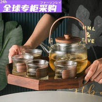 Japan FS high temperature kettle mesh red 2022 glass teapot tea cup set Japanese afternoon tea tea set