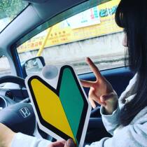 (Spot) Japanese genuine first-hearted suction cup magnet magnetic car sticker JDM logo reflective sticker