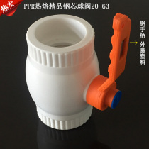 Hot sale PPR hot melt steel core ball valve 20-63 PPR water pipe fittings gas valve switch PPR copper core ball valve