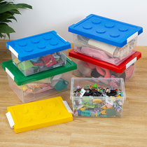 Lego toy storage box Household childrens assembly building blocks classification sorting box Snack storage box Plastic storage box