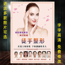 Free-handed plastic poster micro-plastic wall painting facial face poster picture bionic micro-whole poster publicity map