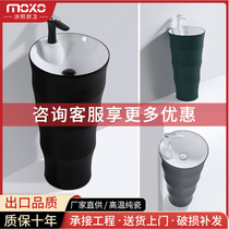 One column basin ceramic balcony basin hand basin round toilet column type washbasin floor type sink