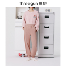 Triple Gun Home Pants Woman 2021 Winter New Cotton Cotton Velvety Thickened Extras Lady Casual Sports Warm Pants