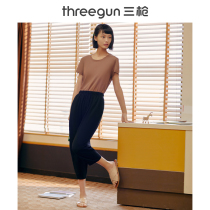 Triple Gun Home Pants Women Cotton Linen Series Spring Summer Outside Wearing Small Leggings Pants Seven Pants High Level Sensant Lady Home Sleeping Pants