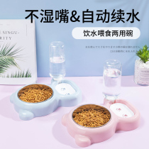 Cat bowl cat food bowl cat food bowl cat dog pet supplies cat water bowl protection cervical spine anti-knock dog basin dog bowl