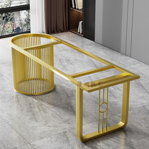 Spot light luxury rock slab tea table leg bracket stainless steel marble desk rack metal large slab tea table table leg