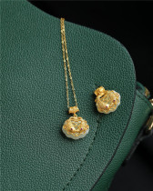 Zhengsheng Hong Hong Kong Silver s925 Sterling Silver Hetian Jade Double Side Koi Ruyi Lock Necklace Female choker Simple Joker