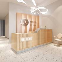 Modern simple beauty salon cash register counter table light luxury bar table health club commercial front desk company reception desk