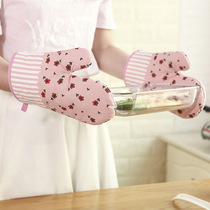 Oven tool gloves Electric oven microwave anti-hot insulation cotton gloves high temperature resistant thin and thick hand gloves