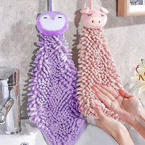 Japanese cartoon padded chenille chenille hand purple kitchen bathroom quick absorbent quick-drying towel bear bear