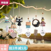 Day Style Dragon Cat Wind Bell Hanging Accessories Creative Girl Bedroom Room Small Fresh Birthday Gift Ceramic Door Bell Pendant