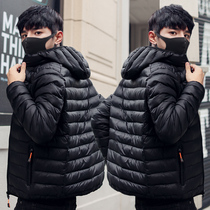 Cotton coat mens coat 2020 new student light down cotton suit slim handsome fashion brand short hooded quilted jacket