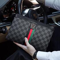 Business Hand Grab Bag Mens Handbag Clips Fashion Big Capacity Envelope Bag Casual Hand Grip Bag