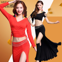Belly dance practice suit 2021 new suit split skirt skirt practice dance dress performance female costume sexy spring summer
