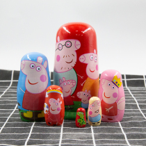 Russian Characteristic Toys 6-layer Pig Family Portrait Doll Childrens Educational Toys Birthday Gift