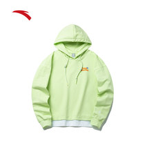 Ahn stepped up with hat-necked womens 2022 spring new fake two loose sports running blouses 162218708