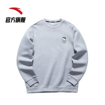 Anta round neck sweater mens 2021 spring new mens thick pullover long sleeve sports top 152047732