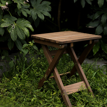Picnic folding table Outdoor convenient Mori series Sweet Terrace Solid Wood Table Camping Self Driving Wild Dining Table Small Tea Table