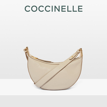 21 spring and summer new product COCCINELLE COCCINELLE ANAIS COWHIDE WOMEN RETRO HALF-MOON BAG MESSENGER BAG